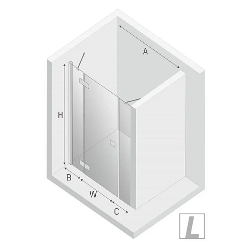 Душевая дверь NEW TRENDY REFLEXA PLUS L 130x200 EXK-1208/EXK-0002 хром Душевая дверь NEW TRENDY REFLEXA PLUS L 130x200 EXK-1208/EXK-0002 хром