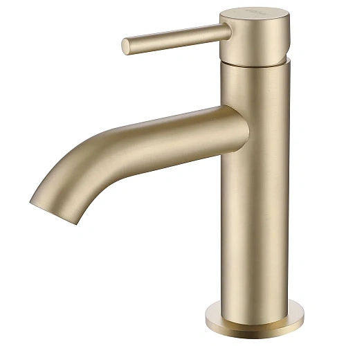 Смеситель для раковины ABBER Wasser Kreis AF8110G золото матовое Смеситель для раковины ABBER Wasser Kreis AF8110G золото матовое