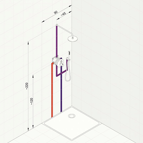 Душевая система Kludi NOVA FONTE 208313915 черный матовый Душевая система Kludi NOVA FONTE 208313915 черный матовый