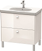 Картинка анонса товара «тумба под раковину duravit brioso br442602222 напольная 82 см белый глянцевый»