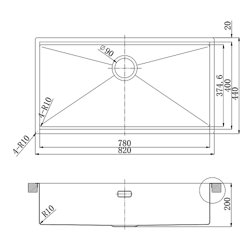 Кухонная мойка Lemark TABAGA 820 из нержавеющей стали с аксессуарами в комплекте: ролл-мат, коландер, разделочная доска, светлое золото 9938134 Кухонная мойка Lemark TABAGA 820 из нержавеющей стали с аксессуарами в комплекте: ролл-мат, коландер, разделочная доска, светлое золото 9938134