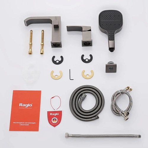 Смеситель на борт ванны Raglo R02.31.09, графит Смеситель на борт ванны Raglo R02.31.09, графит
