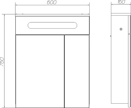 Зеркальный шкаф DIWO Коломна 60 см, навесное, прямоугольное, с подсветкой, белое 462510 Зеркальный шкаф DIWO Коломна 60 см, навесное, прямоугольное, с подсветкой, белое 462510