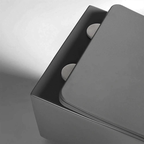 Унитаз подвесной Vincea Q-Line VT1-12MA безободковый, цвет антрацит мат., ультратонкое soft close си Унитаз подвесной Vincea Q-Line VT1-12MA безободковый, цвет антрацит мат., ультратонкое soft close си