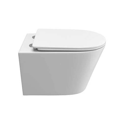 Унитаз подвесной BelBagno TRE-TOR BB5180CH-TOR/SC безободковый c сиденьем Унитаз подвесной BelBagno TRE-TOR BB5180CH-TOR/SC безободковый c сиденьем