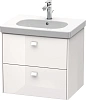Тумба под раковину Duravit Brioso BR414502222 подвесная 62 см белый глянцевый