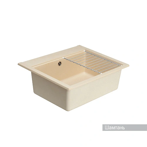 Кухонная мойка Aquaton Делия 60 1A715232LD290 из литого мрамора, прямоугольная, шампань Кухонная мойка Aquaton Делия 60 1A715232LD290 из литого мрамора, прямоугольная, шампань