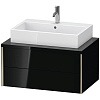 Картинка анонса товара «тумба под раковину duravit xviu xv59170b140 80 см черный глянцевый»