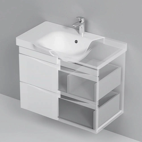 Тумба под раковину AM.PM Like M80FHX0802WG подвесная, 80 см, белый Тумба под раковину AM.PM Like M80FHX0802WG подвесная, 80 см, белый