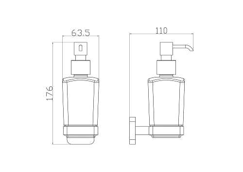 Дозатор жидкого мыла Wonzon & Woghand хром (WW-6633) Дозатор жидкого мыла Wonzon & Woghand хром (WW-6633)