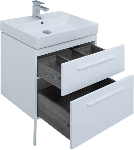 Тумба под раковину Aquanet Nova 60 белый (2 ящика) 00242279 Тумба под раковину Aquanet Nova 60 белый (2 ящика) 00242279