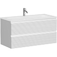 Картинка анонса товара «тумба под раковину sancos folk fl100w 995х445х500 bianco, подвесная»