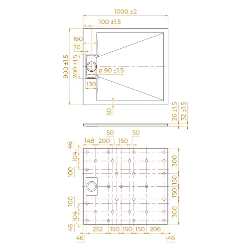 Душевой поддон RGW SMC TUS-W 900x1000 мм 553702910-01 прямоугольный белый Душевой поддон RGW SMC TUS-W 900x1000 мм 553702910-01 прямоугольный белый