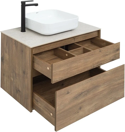 Тумба под раковину Aquanet Nova Lite 75 дуб рустикальный (2 ящика) 00249515 Тумба под раковину Aquanet Nova Lite 75 дуб рустикальный (2 ящика) 00249515