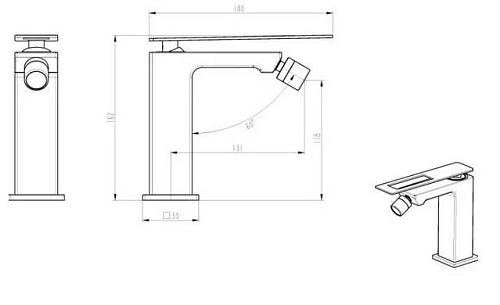 Смеситель для биде Boheme Q 146-GUW GoldUW Смеситель для биде Boheme Q 146-GUW GoldUW