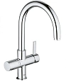 Смеситель для кухни GROHE Blue с высоким изливом для водопроводной и фильтрованной воды, хром (33251 33251000 Смеситель для кухни GROHE Blue с высоким изливом для водопроводной и фильтрованной воды, хром (33251 33251000