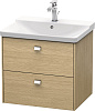 Картинка анонса товара «тумба под раковину duravit brioso br412001052 подвесная 62 см европейский дуб»