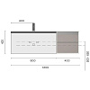 Тумба под раковину Armadi Art QUATRO 6 120см (80+40) OAK ANTHRACITE профиль ANTHRACITE 790-M6-120-OA-A Тумба под раковину Armadi Art QUATRO 6 120см (80+40) OAK ANTHRACITE профиль ANTHRACITE 790-M6-120-OA-A