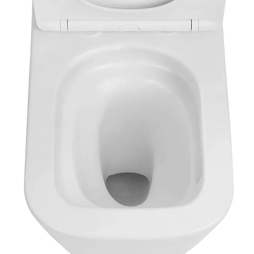 Унитаз напольный ABBER Rechteck AC1210TMW компакт белый матовый, безободковый, смыв торнадо с крышкой микролифт Унитаз напольный ABBER Rechteck AC1210TMW компакт белый матовый, безободковый, смыв торнадо с крышкой микролифт