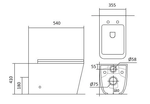 Унитаз приставной Aquatek ЛИБРА New AQ1908N-00 540x355x410 безободковый тонкое сиденье Унитаз приставной Aquatek ЛИБРА New AQ1908N-00 540x355x410 безободковый тонкое сиденье