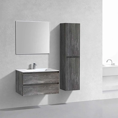 Тумба под раковину Vincea Luka 800 подвесная, 2 выкатных ящика soft-close, G.Stone VMC-2L800GS Тумба под раковину Vincea Luka 800 подвесная, 2 выкатных ящика soft-close, G.Stone VMC-2L800GS