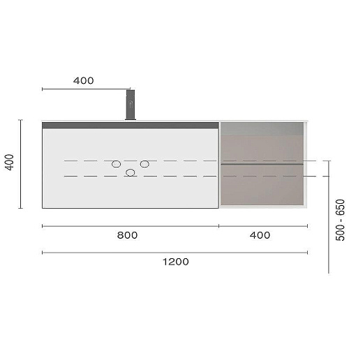 Тумба под раковину Armadi Art QUATRO 6 120см (80+40) OAK ANTHRACITE профиль ANTHRACITE 790-M6-120-OA-A Тумба под раковину Armadi Art QUATRO 6 120см (80+40) OAK ANTHRACITE профиль ANTHRACITE 790-M6-120-OA-A