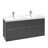 Картинка анонса товара «тумба под раковину villeroy &amp; boch subway 3.0 с подсветкой graphite / graphite c568l0vr»