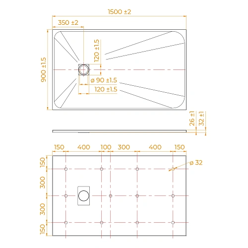 Душевой поддон RGW TSS-W 900x1500 мм 553502915-01 прямоугольный Душевой поддон RGW TSS-W 900x1500 мм 553502915-01 прямоугольный