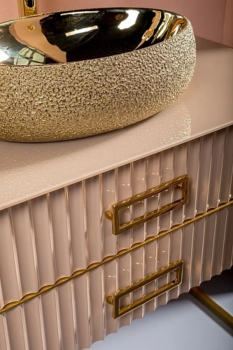 Тумба под раковину Armadi Art MONACO 100 867-100-CPG капучино глянец + золото Тумба под раковину Armadi Art MONACO 100 867-100-CPG капучино глянец + золото