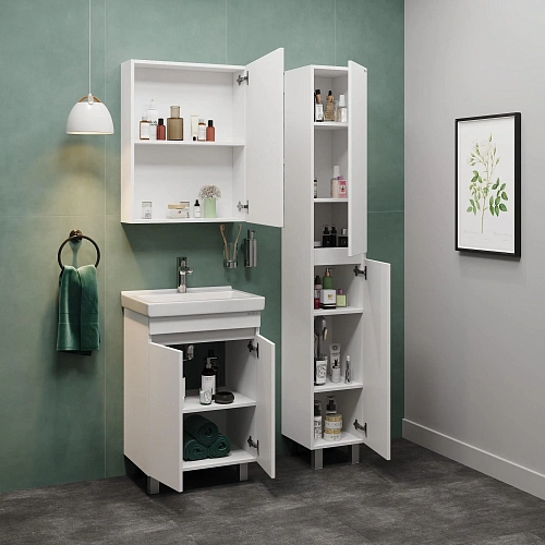 Тумба под раковину Onika Милтон Квадро 55 см 105561 напольная, белая (дляВизит 55) Тумба под раковину Onika Милтон Квадро 55 см 105561 напольная, белая (дляВизит 55)