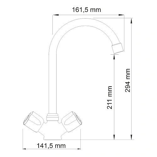 Смеситель для кухни WasserKRAFT Amper 2907 хром Смеситель для кухни WasserKRAFT Amper 2907 хром