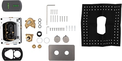 Смеситель для ванны Allen Brau Priority 5.3U123-MG (с внутренней частью, 3 выхода) графит браш Смеситель для ванны Allen Brau Priority 5.3U123-MG (с внутренней частью, 3 выхода) графит браш