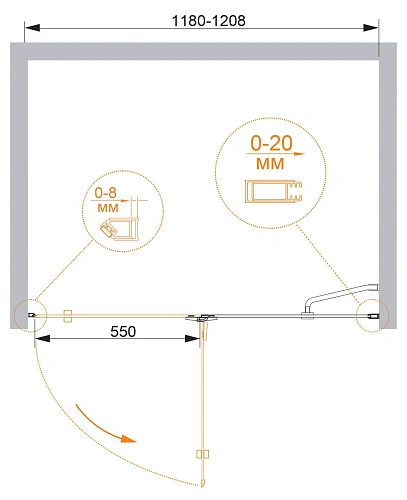 Душевая дверь CEZARES BERGAMO-W-B-12-120-C-Cr-R 120см стекло прозрачное, профиль хром Душевая дверь CEZARES BERGAMO-W-B-12-120-C-Cr-R 120см стекло прозрачное, профиль хром