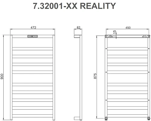 Полотенцесушитель электрический Allen Brau Reality 900х472 7.32001-GB золото браш Полотенцесушитель электрический Allen Brau Reality 900х472 7.32001-GB золото браш
