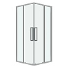 Картинка анонса товара «душевой уголок grossman cosmo 300.k33.02.8080.10.00 (80x80x195) квадрат,раздвижная,хром,стекло прозрачное»
