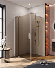 Картинка анонса товара «душевой уголок cezares slider-ah-1-100-90/100-br-cr 90-100x100см стекло тонированное (бронза), профиль хром»