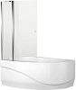 Шторка на ванну Aquanet Alfa 3 NF7221-1 pivot, прозрачное стекло NF7221-1pivot