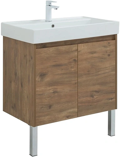 Тумба под раковину Aquanet Nova Lite 75 дуб рустикальный (2 дверцы) 00298852 Тумба под раковину Aquanet Nova Lite 75 дуб рустикальный (2 дверцы) 00298852