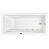 Акриловая ванна WHITECROSS Palace 170x75 "LINE" золото гидромассажная 0104.170075.100.LINE.GL