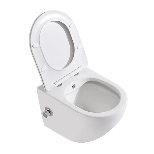 Унитаз подвесной BelBagno UNO BB3105CHR-BS/SC с сиденьем, функцией биде и смесителем Унитаз подвесной BelBagno UNO BB3105CHR-BS/SC с сиденьем, функцией биде и смесителем