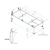 Каркас для ванны CEZARES PLANE-200-90-MF-R 1885x785 Каркас для ванны CEZARES PLANE-200-90-MF-R 1885x785