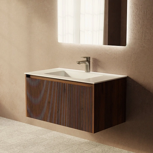 Тумба под раковину ArtDecco Camilla 80 ACM08W22S000 подвесная, черный орех Тумба под раковину ArtDecco Camilla 80 ACM08W22S000 подвесная, черный орех