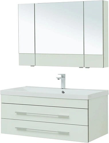 Комплект мебели Aquanet Верона 100 белый (подвесной 2 ящика) 00287649 Комплект мебели Aquanet Верона 100 белый (подвесной 2 ящика) 00287649