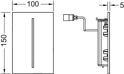 Клавиша смыва для писсуара TECEfilo, пластик, питание от сети 230 В электронная 9242050 Клавиша смыва для писсуара TECEfilo, пластик, питание от сети 230 В электронная 9242050