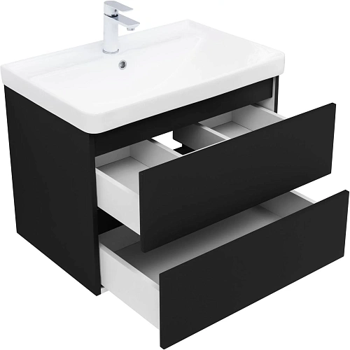 Тумба под раковину Aquanet Вега 2.0 70 черный 00337954 подвесная Тумба под раковину Aquanet Вега 2.0 70 черный 00337954 подвесная
