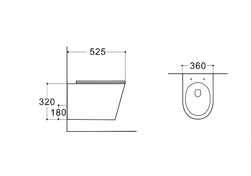Унитаз подвесной Aquatek ВЕГА AQ1905-MG 525x360x320мм, матовый серый, тонкое сиденье микролифт Унитаз подвесной Aquatek ВЕГА AQ1905-MG 525x360x320мм, матовый серый, тонкое сиденье микролифт