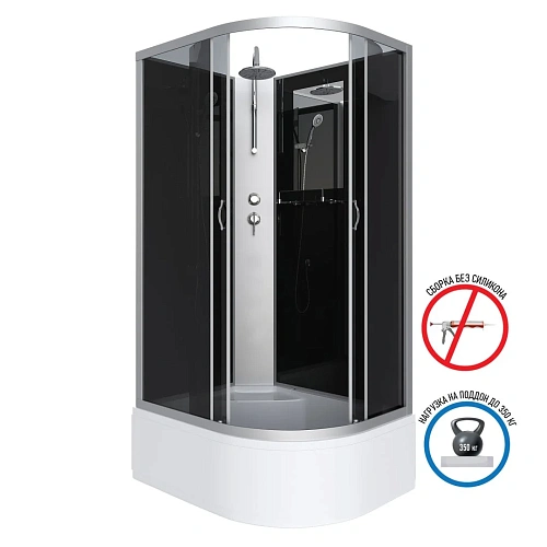 Душевая кабина Niagara Classic NG-2510-14LBKT (1200х800х2100) высокий поддон (40см) стекло тонированное 25101434LBKT Душевая кабина Niagara Classic NG-2510-14LBKT (1200х800х2100) высокий поддон (40см) стекло тонированное 25101434LBKT