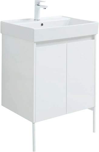 Тумба под раковину Aquanet Nova Lite 60 белый глянец (2 дверцы) 00298847 Тумба под раковину Aquanet Nova Lite 60 белый глянец (2 дверцы) 00298847