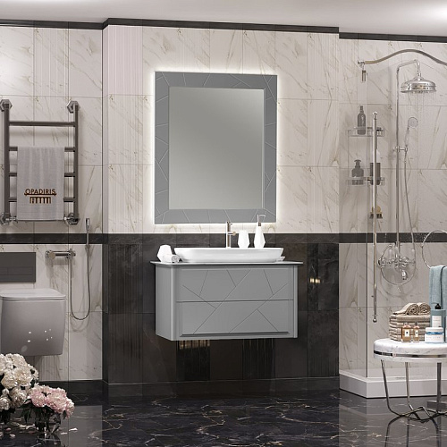 Тумба под раковину Opadiris Луиджи 90 подвесная, серый матовый, вар. 2 (под раковину CeraStyle Ibiza 91) 00-00005940 Тумба под раковину Opadiris Луиджи 90 подвесная, серый матовый, вар. 2 (под раковину CeraStyle Ibiza 91) 00-00005940