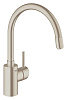 Картинка анонса товара «смеситель для кухни grohe concetto с выдвижным высоким изливом, суперсталь (32663dc1)»